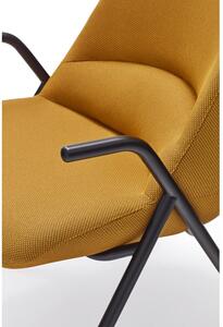 Senf žuta fotelja Teulat Dins, visina 90 cm