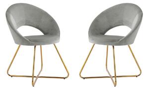 Stolica Miramar 108 Siva, Zlatna, 82x55x64cm, Tkanina, Metalne, Laminirani iveral