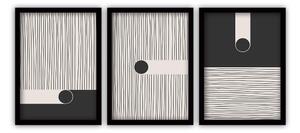 Set od 3 slike u crnim okvirima Vavien Artwork Black 35 x 45 cm