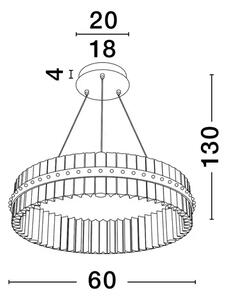 KEZO VISILICA LED/3000K/45W/4679Lm/PLATINUM GOLD NL9019733