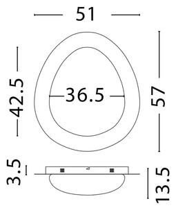 NIMBUS PLAFONJERA LED/3000K/29W/2383Lm/WOOD & WHITE NL9030647