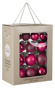 Kuglice za božićno drvce House of Seasons (Tamno roza, Staklo, 26 Kom., 5 cm - 7 cm)