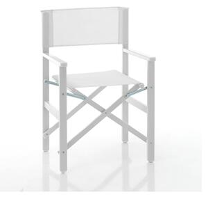 Bijela vrtna sklopiva stolica Tomasucci Milos