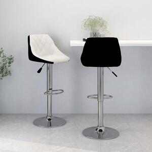 VidaXL Barski stolci od umjetne kože 2 kom bijelo-crni