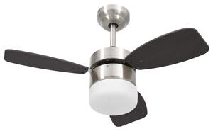 VidaXL Stropni ventilator sa svjetlom i daljinskim 76 cm tamnosmeđi