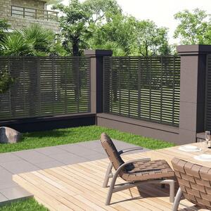 VidaXL Rešetkasta ograda od WPC-a 180 x 180 cm tamnosiva