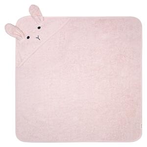 Kindsgut Rabbit ružičasti pamučni dječji ručnik s kapuljačom