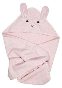 Kindsgut Rabbit ružičasti pamučni dječji ručnik s kapuljačom