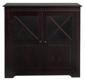 Tamno smeđa vitrina od masivnog bora 95x35 cm Lisa – Støraa