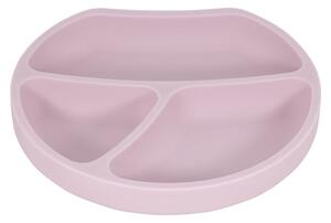 Ružičasti silikonski dječji tanjur Kindsgut Plate, ø 20 cm