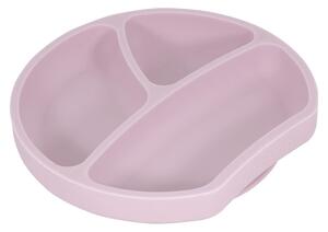 Ružičasti silikonski dječji tanjur Kindsgut Plate, ø 20 cm