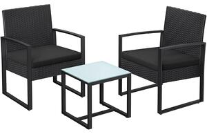 Set vrtnog namještaja, 53 x 76 x 57,5 cm, crni | SONGMICS