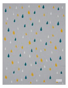 Siva pamučna dječja deka Kindsgut Rain, 80 x 100 cm