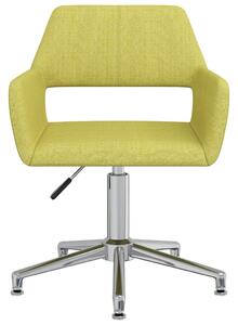 VidaXL Okretna blagovaonska stolica od tkanine zelena