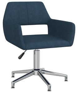 VidaXL Okretna blagovaonska stolica od tkanine plava