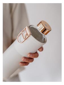 Sivo-bijela borosilikatna staklena boca s navlakom od umjetne kože Equa Mismatch Sage, 750 ml