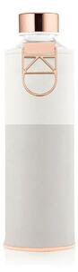 Sivo-bijela borosilikatna staklena boca s navlakom od umjetne kože Equa Mismatch Sage, 750 ml