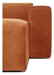 Narančasti baršunasti element za kauč Scandic Sting, desni kut