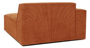 Narančasti baršunasti element za kauč Scandic Sting, lijevi kut