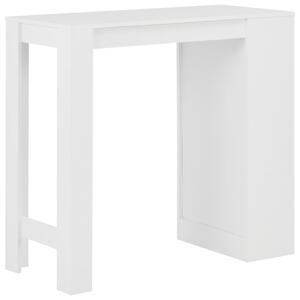 Barski stol s policom bijeli 110 x 50 x 103 cm