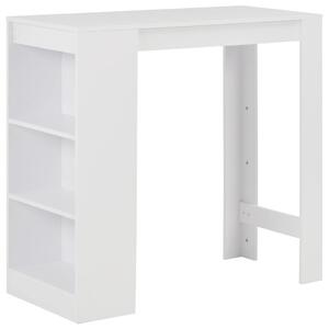 Barski stol s policom bijeli 110 x 50 x 103 cm