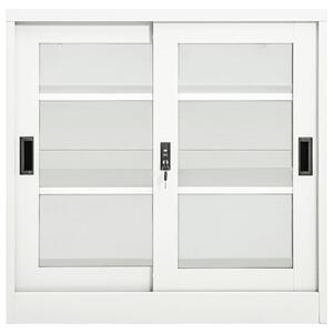 VidaXL Ormarić s kliznim vratima bijeli 90 x 40 x 90 cm čelični