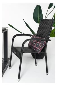 Vrtni blagovaonski set za 4 osobe s crnim stolicama Paris i stolom Viking, 90 x 150 cm