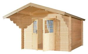 Kiehnholz Vrtna kućica Stockholm 2 (Vanjska dimenzija uklj. krovni prevjes (Š x D): 340 x 393 cm, Drvo, Natur)