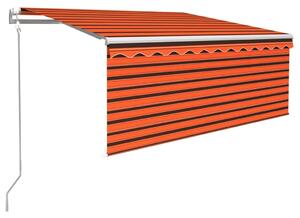 VidaXL Automatska tenda na uvlačenje s roletom 3x2,5m narančasto-smeđa
