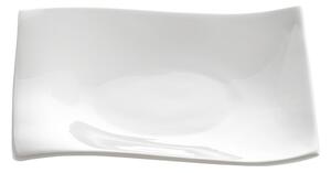 Bijeli porculanski desertni tanjur Maxwell & Williams Motion, 15 x 15 cm