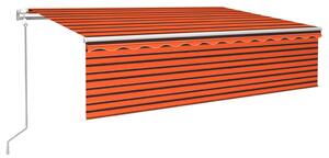 VidaXL Automatska tenda na uvlačenje s roletom 6x3 m narančasto-smeđa