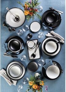 Crni keramički tanjur za posluživanje Maxwell & Williams Caviar Baguette