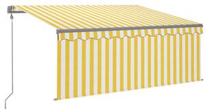 VidaXL Automatska tenda na uvlačenje s roletom 3 x 2,5 m žuto-bijela