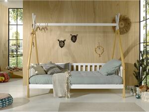 Bijeli dječji krevetić s ogradom Vipack Tipi, 90 x 200 cm