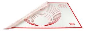 Crveno-bijela silikonska folija za pečenje Dr. Oetker Flexxibel Love, 60 x 40 cm