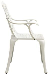 Vrtne stolice od lijevanog aluminija 2 kom bijele