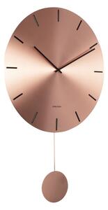 Zidni sat s njihalom u bakrenoj boji Karlsson Impressive, ø 47 cm