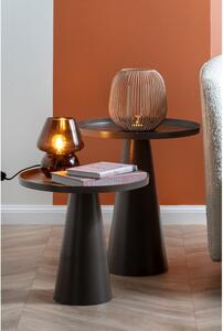 Tamnosmeđa staklena stolna lampa Leitmotiv Glass, visina 18 cm