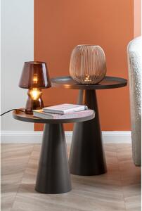 Tamnosmeđa staklena stolna lampa Leitmotiv Glass, visina 25 cm