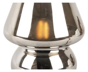 Staklena stolna lampa u srebrnoj boji Leitmotiv Glass, visina 18 cm