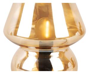 Svjetlosmeđa staklena stolna lampa Leitmotiv Glass, visina 18 cm