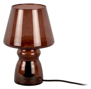 Tamnosmeđa staklena stolna lampa Leitmotiv Glass, visina 25 cm