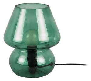 Tamno zelena staklena stolna lampa Leitmotiv Glass, visina 18 cm