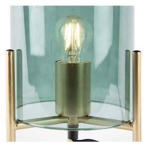 Zelena staklena stolna lampa Leitmotiv Bell, visina 30 cm
