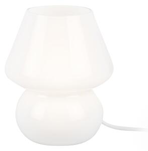 Bijela staklena stolna svjetiljka Leitmotiv Glass, visina 18 cm