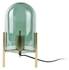 Zelena staklena stolna lampa Leitmotiv Bell, visina 30 cm