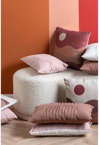 Ružičasti pamučni jastuk PT LIVING Wave, 50 x 30 cm