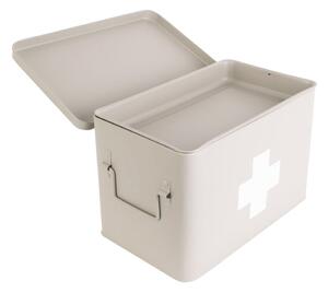 Bež metalna kutija prve pomoći PT LIVING Medicine, širina 31,5 cm