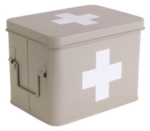 Bež metalna kutija prve pomoći PT LIVING Medicine, širina 21,5 cm