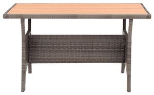 VidaXL Vrtni stol sivi 120 x 70 x 66 cm od poliratana